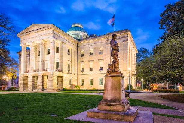 North Carolina State Capitol Raleigh, North Carolina, USA State Capitol Building. durham stock pictures, royalty-free photos & images