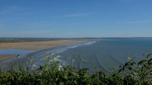 North Devon Beach view stock photo