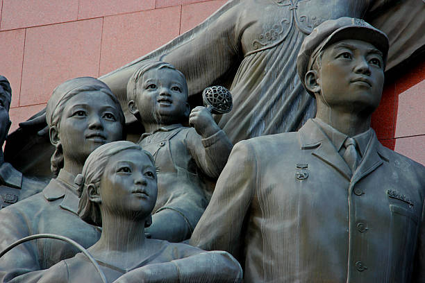 North Korea DPRK: Mansudae Grand Monument stock photo