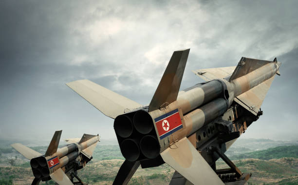 северокорейские ракеты - north korea стоковые фото и изображения