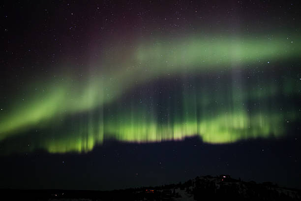 Northern lights (aurora borealis) in Alaska stock photo