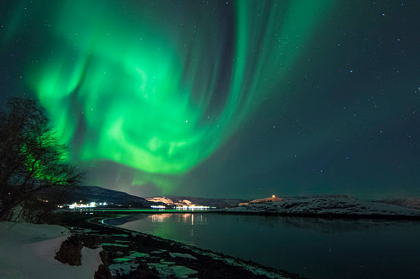 Northern Lights in Alta, Norway stock photo