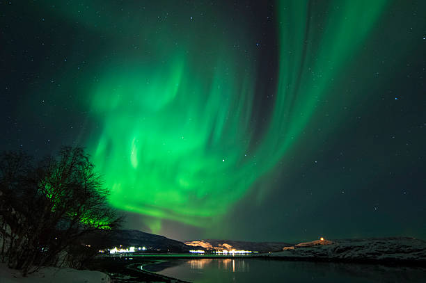 Northern Lights in Alta, Norway stock photo