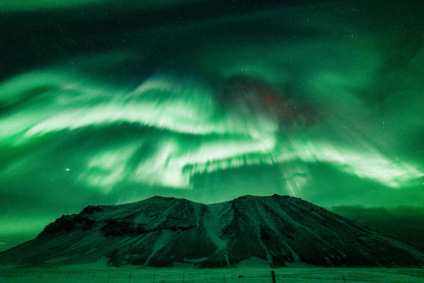 Northern lights in Iceland stock photo