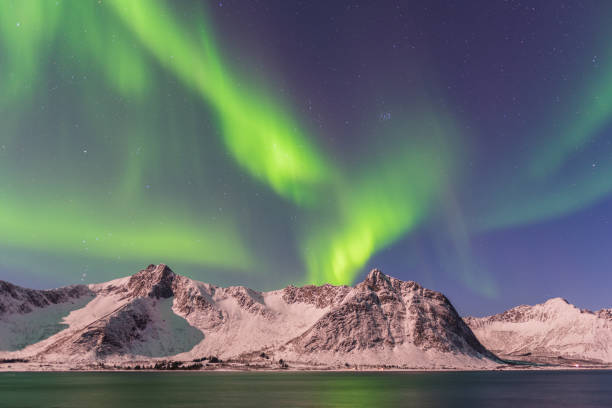 Northern lights, Senja Norway stock photo