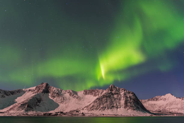 Northern lights, Senja Norway stock photo