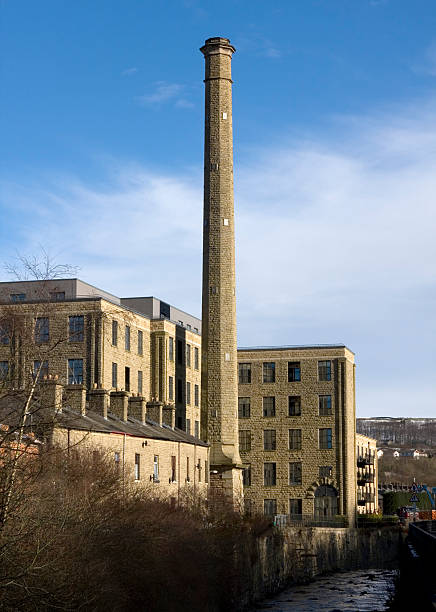 Northern mill Industrial heritage: this is the Ilex Mill in Rawtenstall, Rossendale, Lancashire, UK, now converted into apartments. lancashire stock pictures, royalty-free photos & images