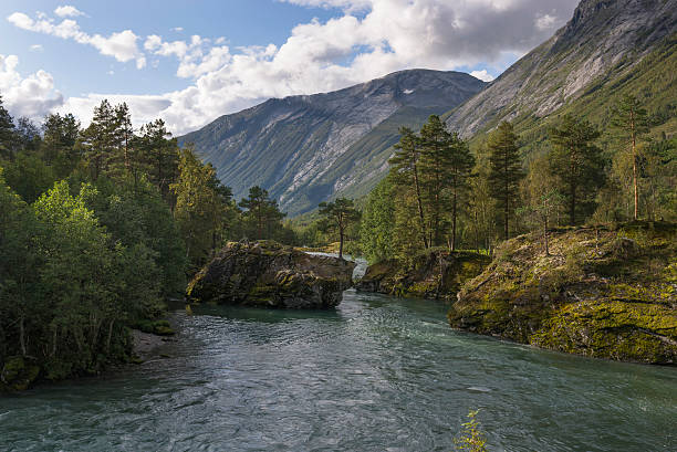 Norway - View from Juvet Landscape hotel stock photo
