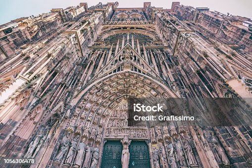 istock Notre Dame de Strasbourg Cathedral in France 1056306478