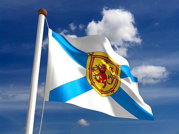 Nova Scotia flag Canada Nova Scotia flag Canada (isolated with clipping path) coconino county stock pictures, royalty-free photos & images