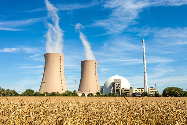 Nuclear Power Station in Germany stock photo