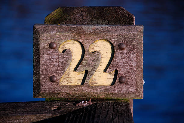 Number 22 stock photo