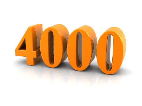 Number 4000 Stock Photo - Download Image Now - iStock