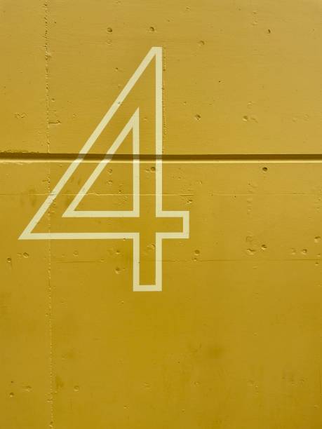 Number Four stock photo