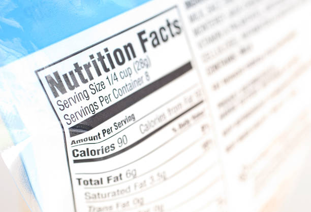nutrition - food labels bildbanksfoton och bilder