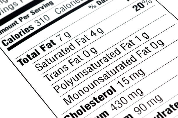 Nutritional Label stock photo