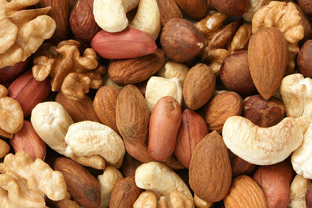 Nuts mixed stock photo