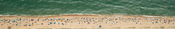 Ocean City, MD Beaches on August 9, 2020, aerial view stock photo