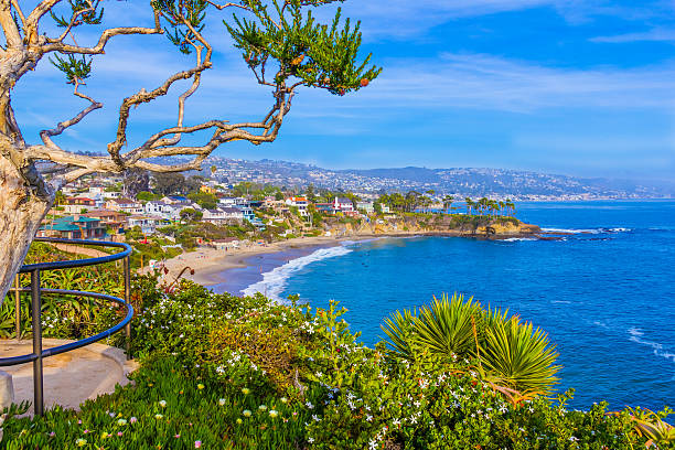 Ocean view of Laguna Beach coastline in Orange County,CA(P) stock photo