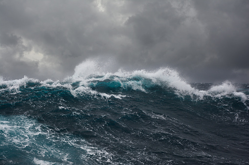 ocean wave during storm in the atlantic ocean