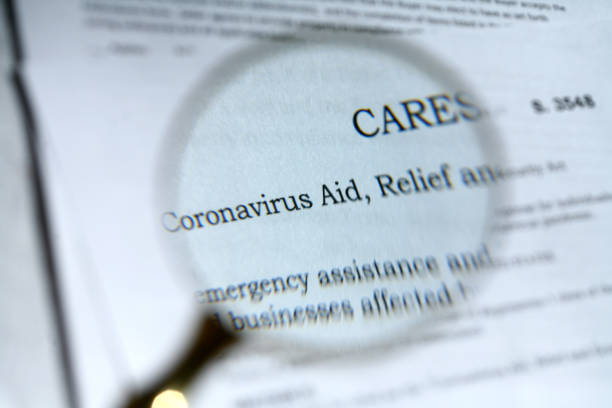 COVID-19 CARES ACT of 2020 Photos of the 2020 Coronavirus Aid, Relief and Economic Security Act alos known as the CARES ACT.  Photos are not of the actual bill but a simulation of the bill. bill legislation stock pictures, royalty-free photos & images