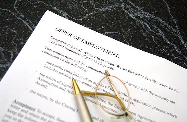 Offer of Employment stock photo