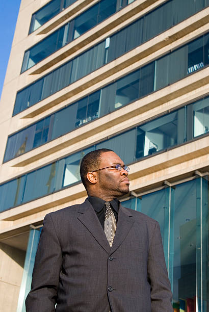 Office Building and Business Man stock photo