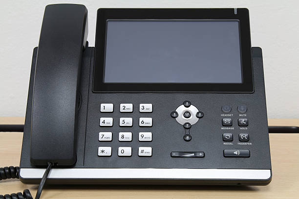 Office Phone - IP Phone technology for business stock photo