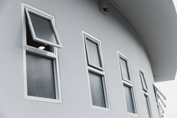 office row windows open for inside building air flow modern home office aluminium push windows.  awning window stock pictures, royalty-free photos & images