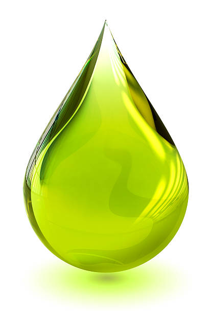 Oil drop (with clipping path) stock photo