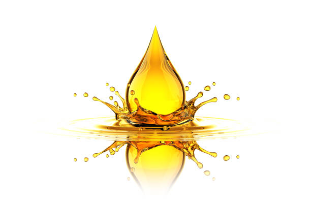 Oil Drop Splash Oil drop splash. Concept. 3D Render cooking oil stock pictures, royalty-free photos & images