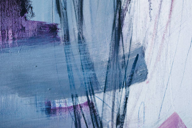 Oil paint on canvas detail stock photo