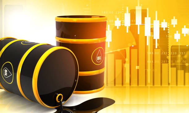 Oil price graph concept image Oil price graph concept image. 3d illustration oil industry stock pictures, royalty-free photos & images