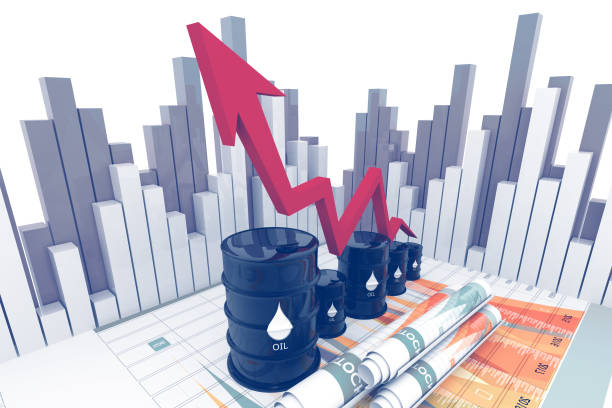 Oil rising price chart Oil rising price chart oil market  stock pictures, royalty-free photos & images