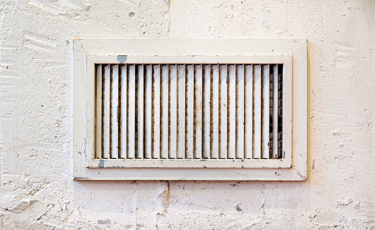 Air vent register on the wall