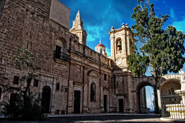 Old Architecture in Mellieha, Malta stock photo