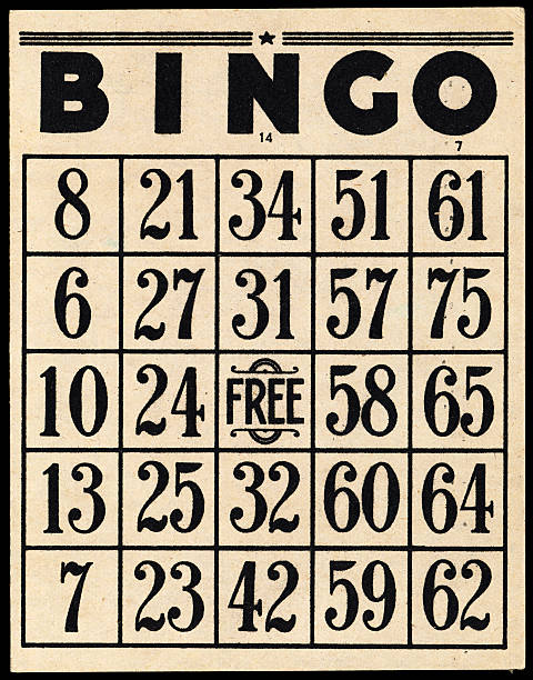 Old Bingo Card stock photo