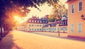 istock Old buildings in evening sunlight in Wilhelmsbad 471421985