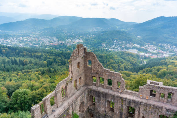 Old castle Ruins in Baden-Baden, Germany-(Old Castle) Baden-Baden, Germany baden baden stock pictures, royalty-free photos & images