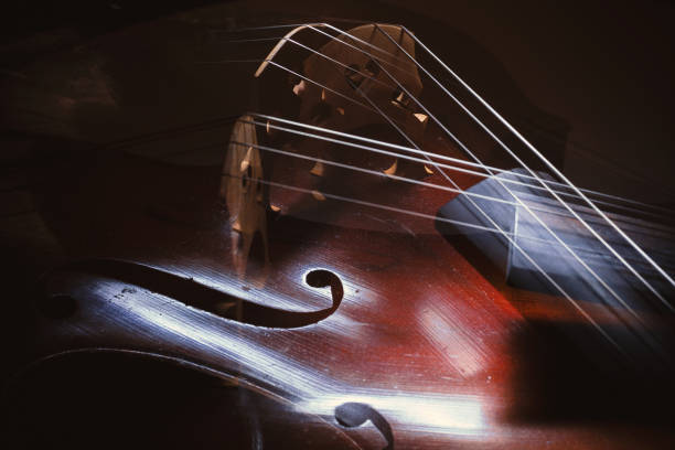Old Cello Abstract stock photo