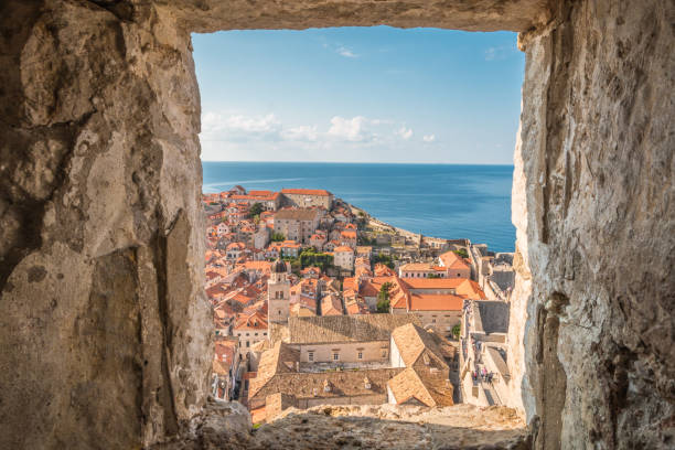 Old city of Dubrovnik in Croatia stock photo