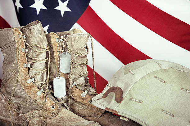 Dog Tags On Flag Stock Photos, Pictures & Royalty-Free Images - iStock