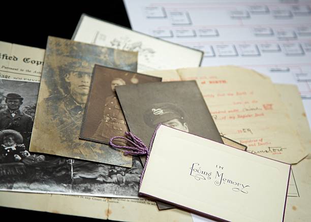 artefactos antiguos familiares - family tree fotografías e imágenes de stock