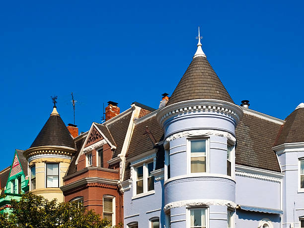 Old Houses in Georgetown, Washington DC stock photo