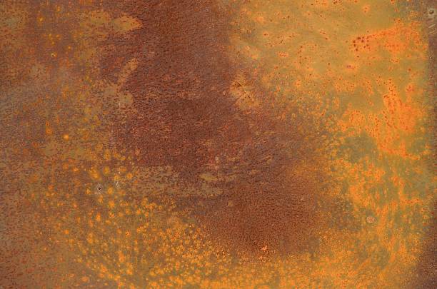 Old iron sheets rusty metal background stock photo