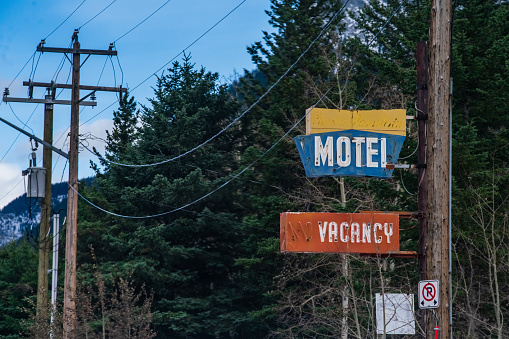 Old Motel Sign - Dead Man's Flats, Alberta, Canada