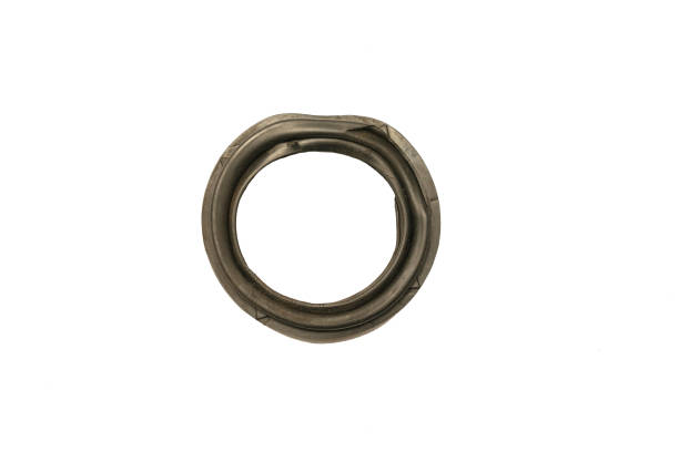 old oil seal white background isolated.expire oil seal stock photo