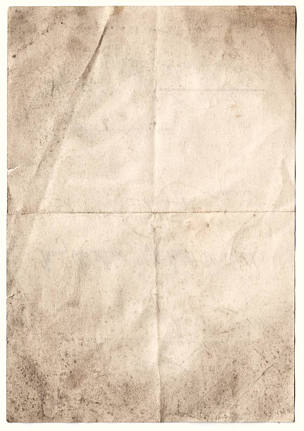 Old Paper background texture (Clipping Path Inc) Old Paper scans from a bundle of old recipts in the celler, with clipping path. folded photos stock pictures, royalty-free photos & images