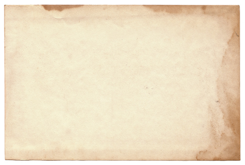 Old photo on white background. Vintage empty postcard texture