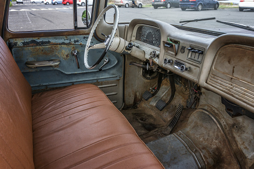 Alten Pickup Truck Interieur Stockfoto Und Mehr Bilder Von